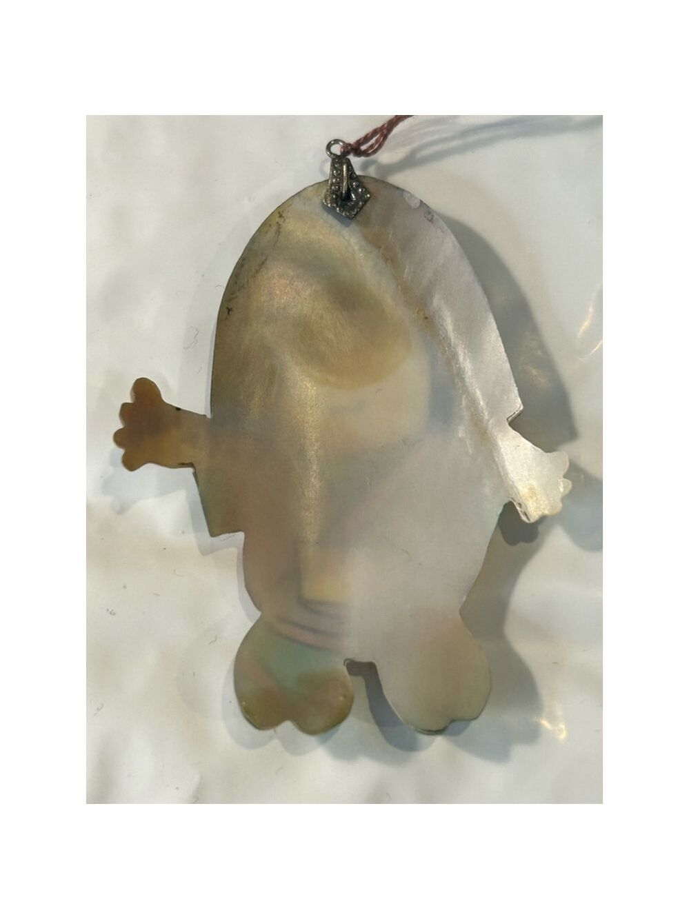 Unique Japanese girl painted shell Pendant Multi-color - Picture 2 of 4